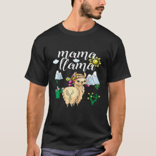 T-shirt Femmes Mama Lama Nouvelle Maman Lamas Mamans Pour