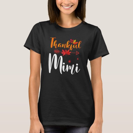 T-shirt Femmes Merci Mimi mignonne Thanksgiving Matching F (Devant)