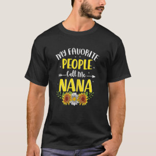 T-shirt FEMMES Mes Gens Favoris M'Appelent Nana Sunflower