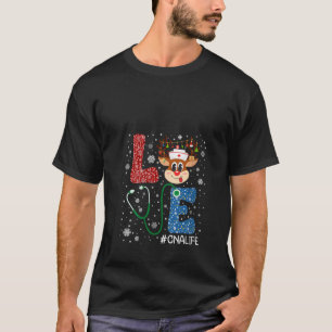 T-shirt Femmes Mignon Amour CNA Infirmière Noël Buffalo Pl