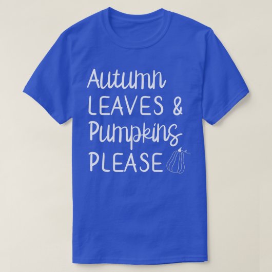 T-shirt Femmes mignonnes Feuilles d'automne et Citrouilles (Design devant)