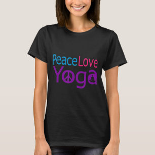 T-shirt Femmes mignonnes Paix Aimer Yoga