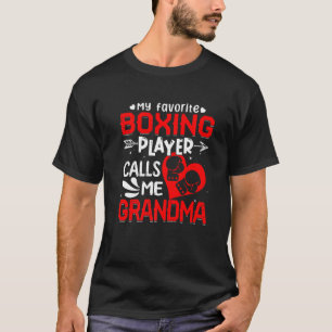 T-shirt Femmes Mon Joueur De Boxe Préféré M'Appelle Grand-