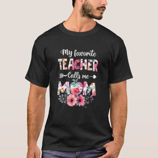 T-shirt Femmes Mon Professeur Préféré M'Appelle Maman Base (Devant)