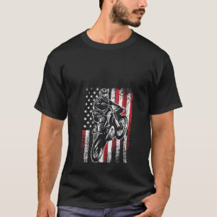 T-shirt Femmes Motocross 4 juillet Cool Dirt Bike Amerique