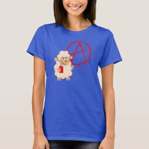 T-shirt femmes moutons à caricature rebelle