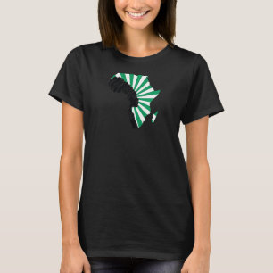 T-shirt Femmes Nigeria Drapeau Nigérian Afrique Carte Ethn