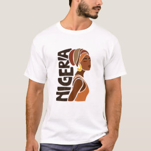 T-shirt Femmes Nigeria Souvenir nigérian Africain noir
