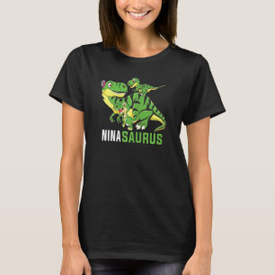 T-shirt Femmes Ninasaurus Cute Nina Saurus Dinosaur Mothe