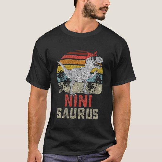 T-shirt Femmes Ninisaurus T Rex Dinosaur Nini Saurus Famil (Devant)