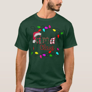 T-shirt FEMMES Noël Personnalisé Gma Claus Xmas Light