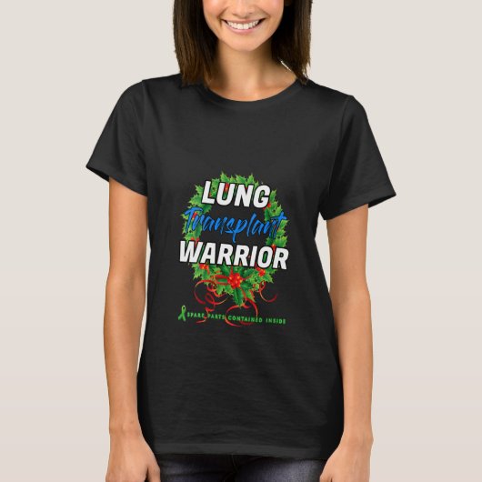 T-shirt FEMMES Noël Transplantation pulmonaire Guerrier Pa (Devant)