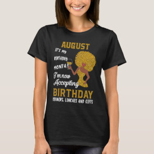 T-shirt Femmes noires Août Anniversaire Leo Queens Virgo G