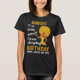 T-shirt Femmes noires Août Anniversaire Leo Queens Virgo G
