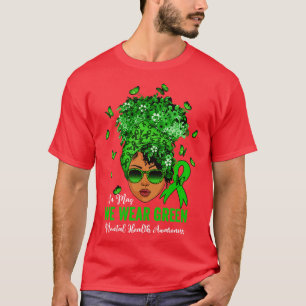 T-shirt Femmes Noires En Mai Nous Portons La Santé Mentale