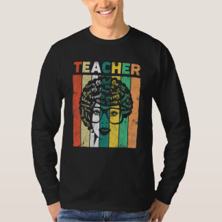 T-shirt Femmes Noires Enseignante Africaine Afro Rétro His