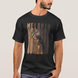T-shirt Femmes noires fortes Afro Love Melanin African Ame