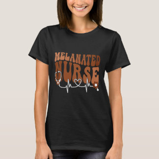 T-shirt Femmes Noires Mélanisées Infirmière Mois de l'Hist