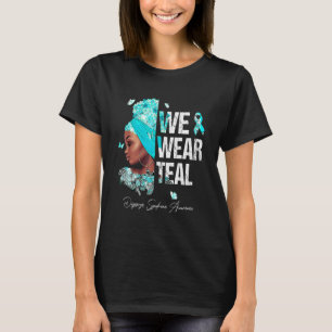 T-shirt Femmes Noires Nous Portons Turquoise Syndrome Dige