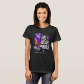 T-shirt Femmes noires Nous Portons Violet Ulcerative Colit (Devant entier)