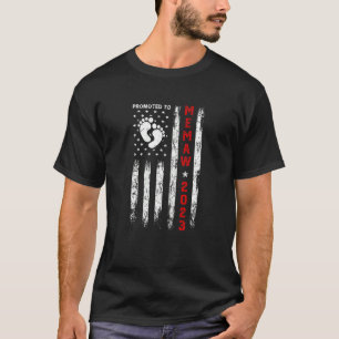 T-shirt Femmes Nouvelle Maman Promue À Memaw Est 2023 Vint