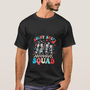 T-shirt Femmes Nuit Shift Nurft 4 juillet Skeletons Nig