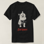 T-shirt Femmes Occulte Lucipurr Gothique Lucifer Satan Cat (Design devant)