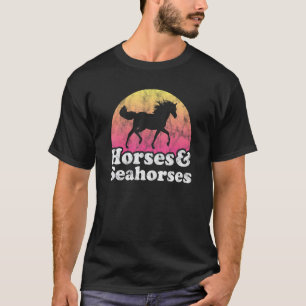 T-shirt Femmes Ou Filles Cheval Et Hippocampe Chevaux Hipp