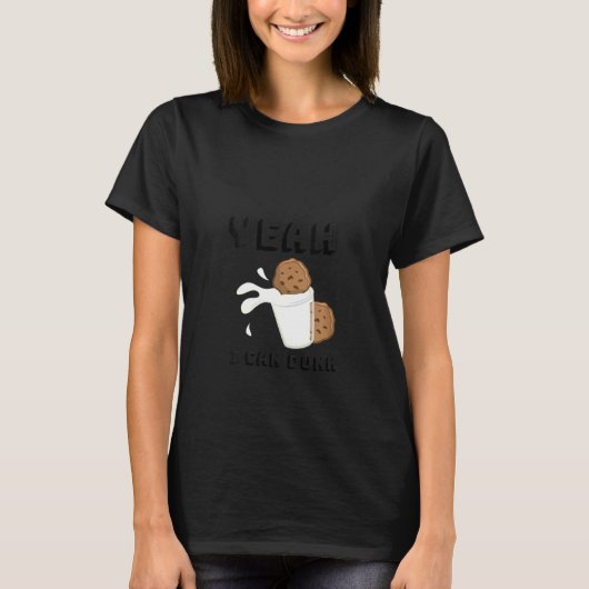 T-shirt Femmes Oui Je Peux Dunk Milk & Cookies Basketball (Devant)