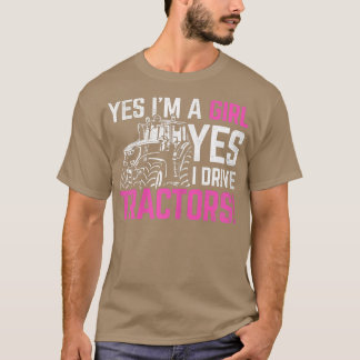 T-shirt Femmes Oui Je suis une fille Oui Je conduis Tracte