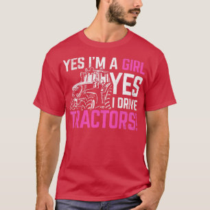 T-shirt Femmes Oui Je suis une fille Oui Je conduis Tracte