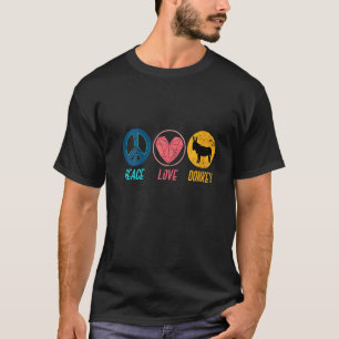 T-shirt Femmes Paix amour âne
