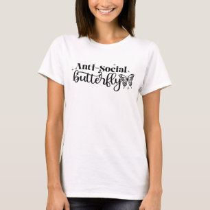 T-shirt Femmes papillon anti-social