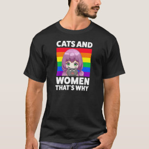 T-shirt Femmes parce que j'adore les chats et les femmes q