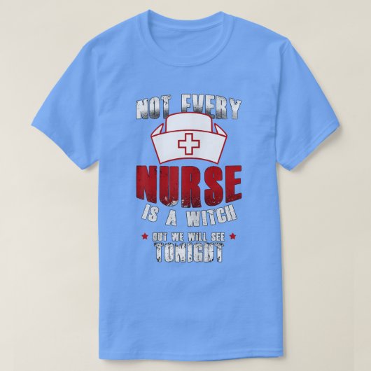 T-shirt Femmes Pas Toutes Infirmières Est Une Sorcière Drô (Design devant)