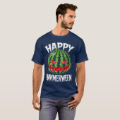 T-shirt Femmes Pastèque Jackolantern Été Halloween Ha (Devant entier)