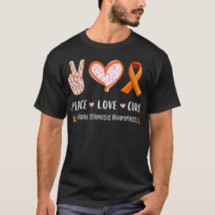 T-shirt Femmes Peace Love cure sclérose en plaques