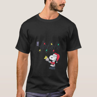 T-shirt Femmes Peanuts Noël Santa Snoopy Ho Ho Ho V N