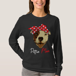 T-shirt Femmes Pittie Maman Pitbull Amoureux de les chiens