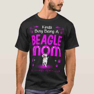 T-shirt Femmes Plutôt Occupées À Être Maman Beagle