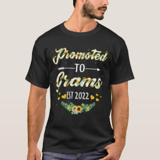 T-shirt Femmes Promues Aux Grams Est 2022 Floral Funny Mot