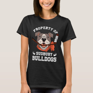 T-shirt Femmes Propriété De Sudbury Bulldog Fun