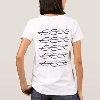 T-shirt femmes rayures et boucles d'encre