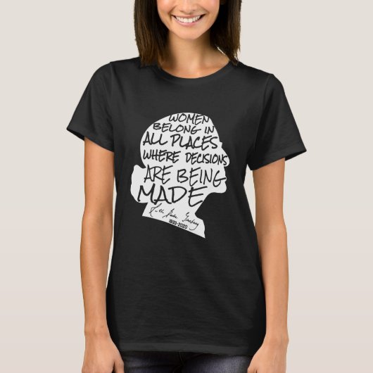 T-shirt Femmes RBG Dans Tous Les Endroits Ruth Bader Ginsb (Devant)