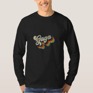T-shirt Femmes Rétro Gaga Grand-mère Meilleure Gaga Jamais
