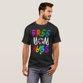 T-shirt Femmes Rétro Libérez Maman Hugs Arc En Ciel Lgbtq (Devant entier)