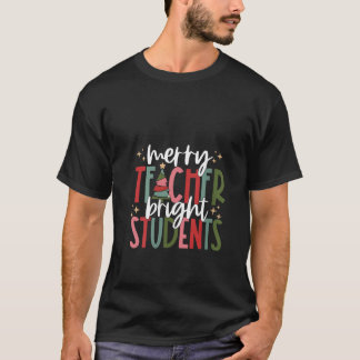 T-shirt FEMMES Rétro Noël Joyeux enseignant brillant Étudi