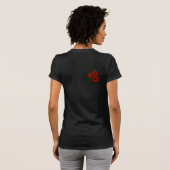 T-shirt Femmes rouges de ketmie de diva d'île (Dos entier)