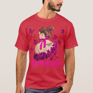 T-shirt Femmes Ruban rose cancer du sein Survivant Sensibi