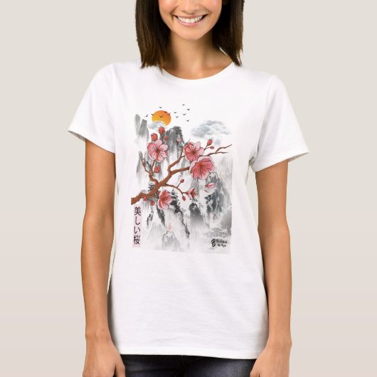 T-shirt Femmes Sakura Blossom Blanc (Devant)